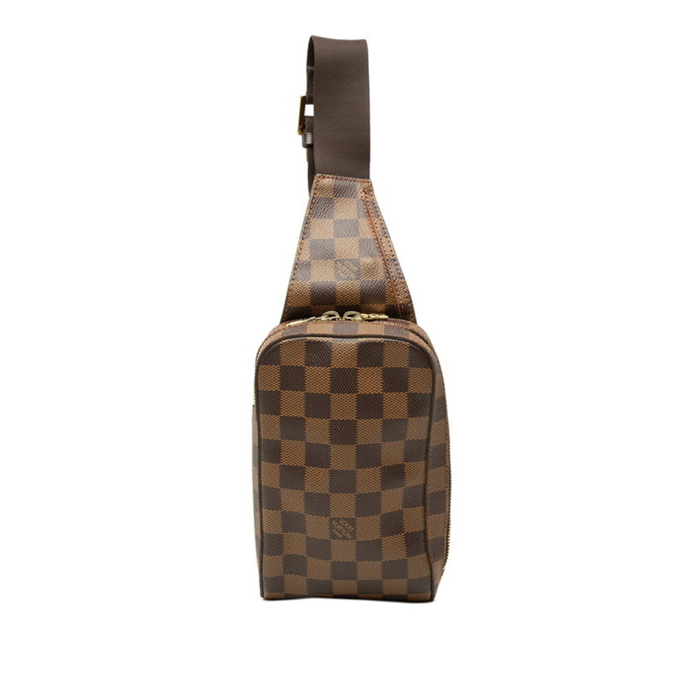 Louis Vuitton Damier Geronimos Body Bag Waist N51994 Brown Leather Women's LO...